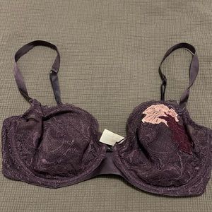 Andres Sarda purple lace bra 34D.